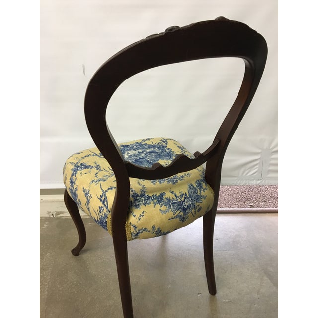 French Country Antique Balloon Chair For Sale - Image 3 of 7