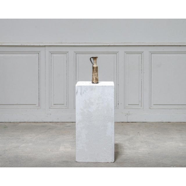 Beige Ceramic Soliflore Vase by Jacques Pouchain for Atelier Dieulefit, 1950s For Sale - Image 8 of 8