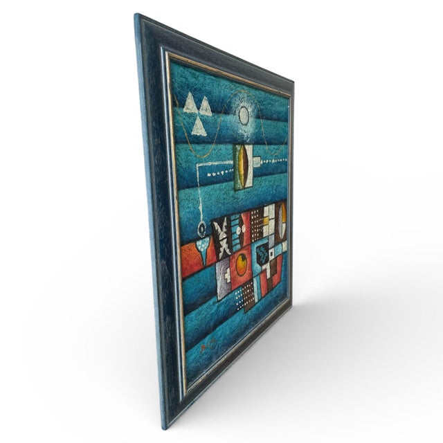 B. Long, Abstract Artworks, 1960s, Canvas Paintings, Set of 2 For Sale - Image 12 of 18