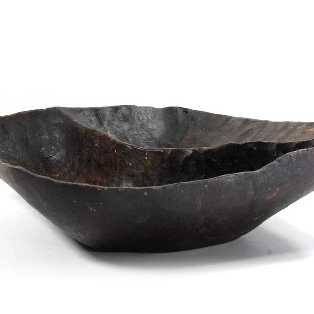 African Tribal Wooden Bowl, 1960s For Sale - Image 3 of 11