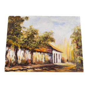 "Old Town" Original Oil Painting, Signed