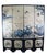 Chinoiserie Vintage Chinese Black Lacquer 4 Panel Hand Painted Folding Screen Room Divider For Sale - Image 3 of 18