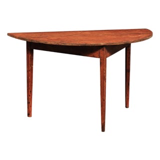 Swedish Demi-Lune W/Origiginal Falu Red Finish For Sale