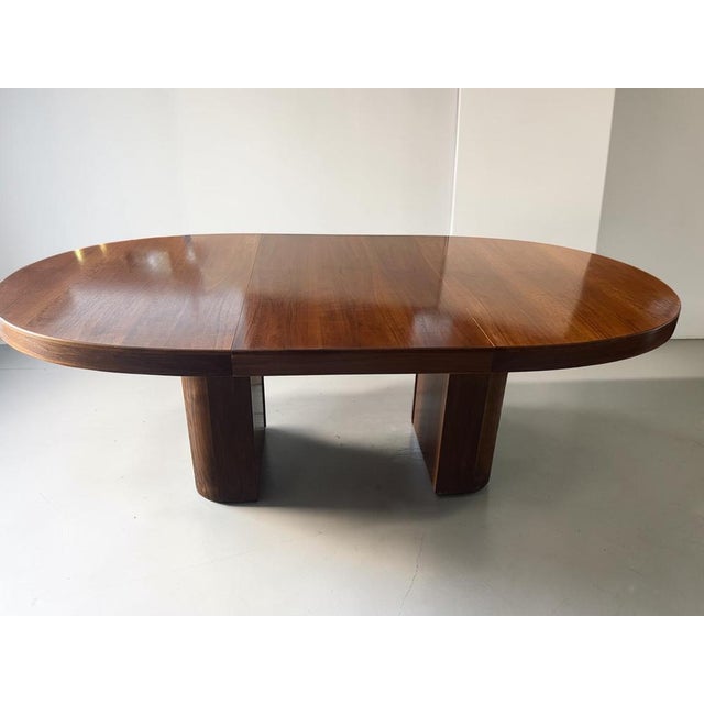 Wood Mid-Century Modern Extendable Dining Table in Walnut, 1970s For Sale - Image 7 of 15