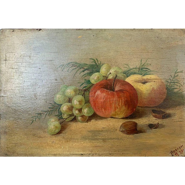 Oil Painting Still Life With Apples For Sale