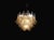 Silver Chandelier with Opal Tulip Murano Glass, 1972 For Sale - Image 8 of 12