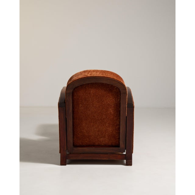 Art Deco Lounge Armchair With Ottoman France 1930s For Sale - Image 10 of 17