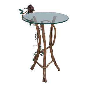 Stunning Italian Toleware Floral Base Iron Occasional Table