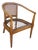 Mid 20th Century American of Martinsville Barrel Back Cane Arm Chair For Sale