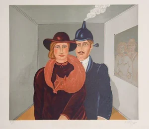 Benjamin Levy, "New Family Portrait," Lithograph
