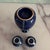 Mid 20th Century Blue and Gray Ceramic Sake Set, Japan, With 2 Cups For Sale - Image 4 of 4