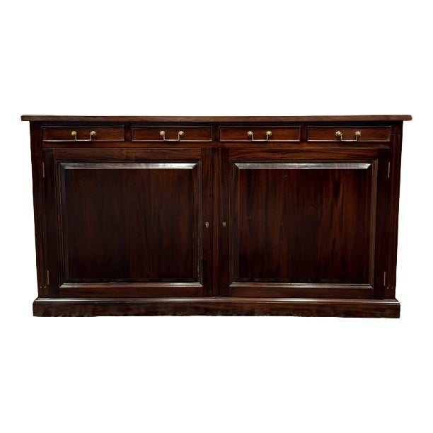 English Office Sideboard in Teak For Sale
