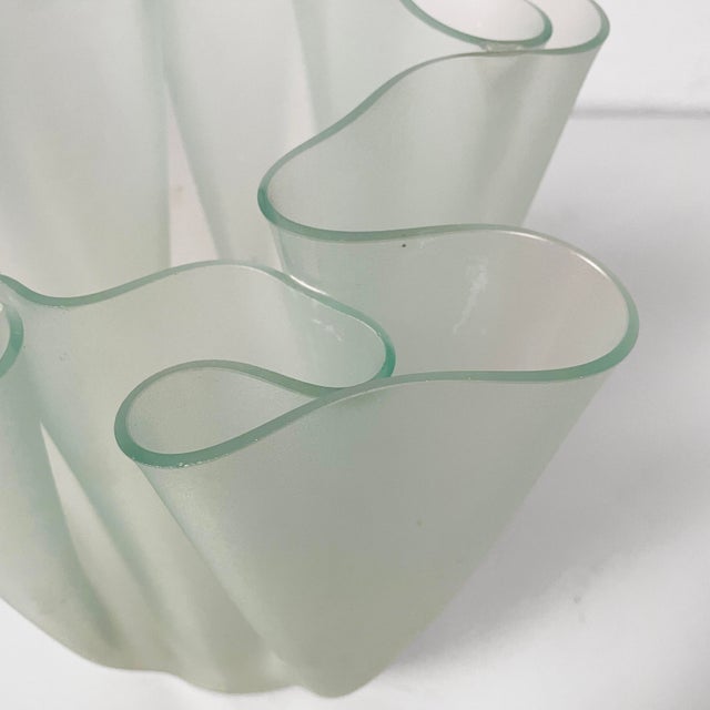 Glass Italian Modern Glass Vase by Pietro Chiesa for Fontana Arte, 1980s For Sale - Image 7 of 13