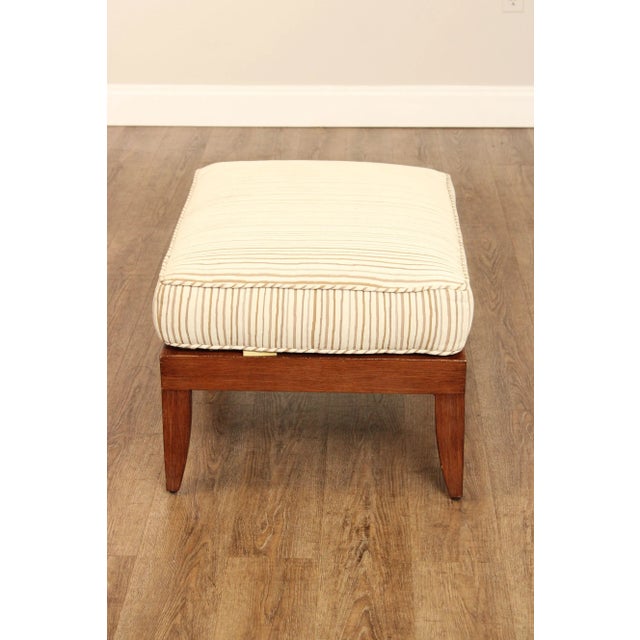 Early 21st Century Tommy Bahama Outdoor Patio Faux Wood Ottoman For Sale - Image 12 of 12