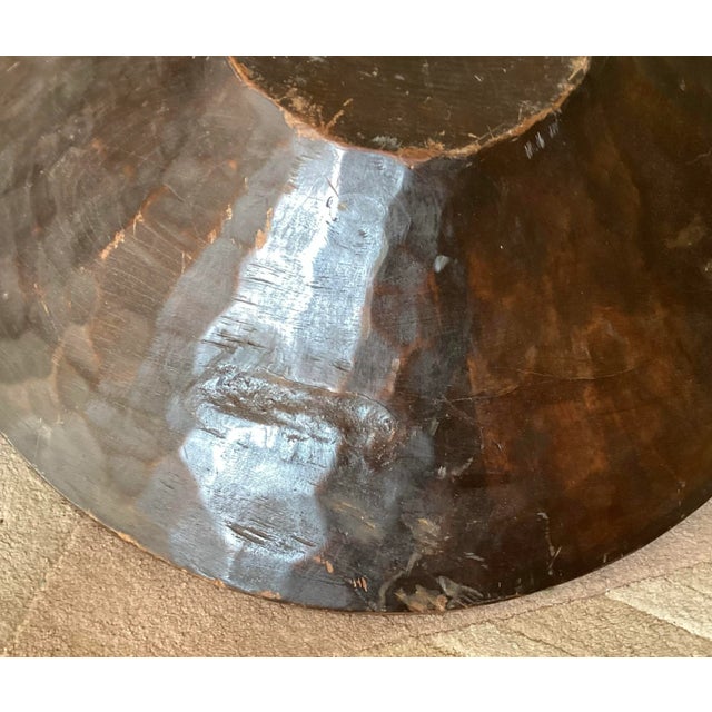 Massive Vintage Hand-Carved Wooden Bowl – 27” Wide, 36 Lb Rustic Statement Piece For Sale - Image 9 of 11