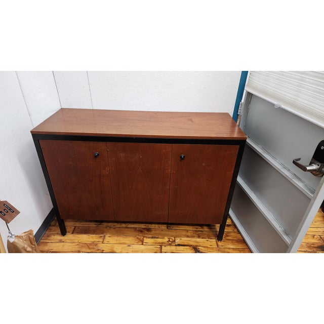 Mid 20th Century Rare Black Frame Teak Cabinet by George Nelson for Herman Miller For Sale - Image 5 of 12
