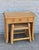 Mid 20th Century Vintage Wicker Vanity Set With Arched Mirror and Matching Stool For Sale - Image 5 of 12