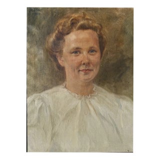 Heinrich Pforr, Portrait of Irene Claus, née Rode, Oil Painting on Canvas For Sale