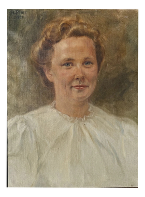 Heinrich Pforr, Portrait of Irene Claus, née Rode, Oil Painting on Canvas