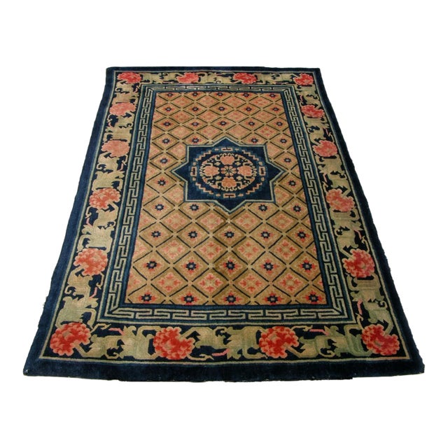 1900s Antique Chinese Small Rug - 7'2'' X 4'5'' For Sale