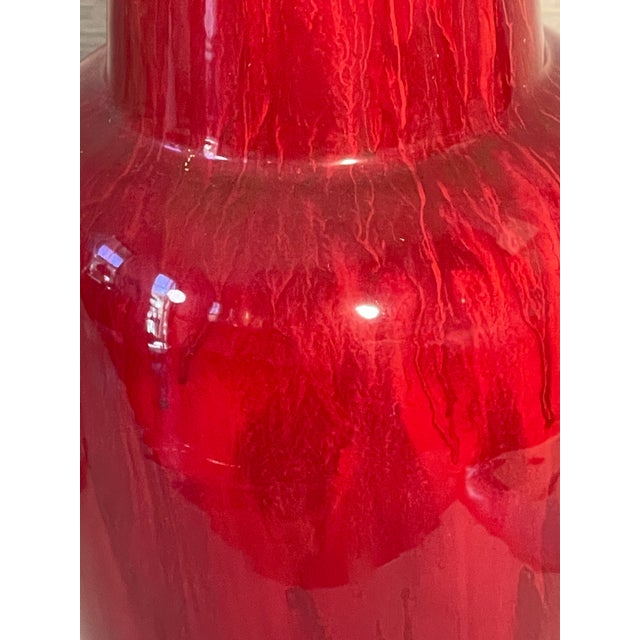 Art Deco Antique Zsolnay Oxblood Red Ceramic Vase For Sale - Image 3 of 5