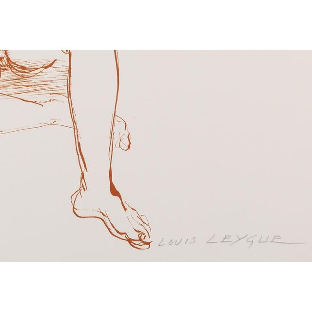 Leygue Louis, Seated Nude, Lithograph For Sale - Image 4 of 5