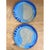 Ceramic Vintage Blue Abstract Pottery Plates - A Pair For Sale - Image 7 of 12