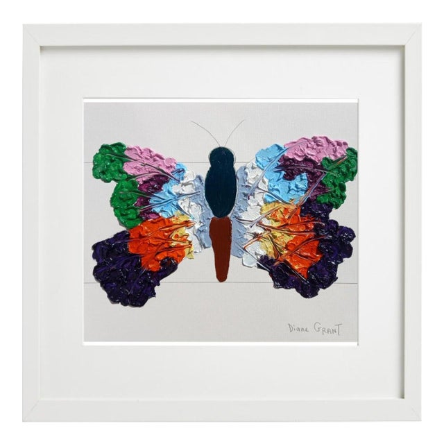Original Butterfly Oil Paintings by Diane Grant, Unframed For Sale - Image 4 of 4