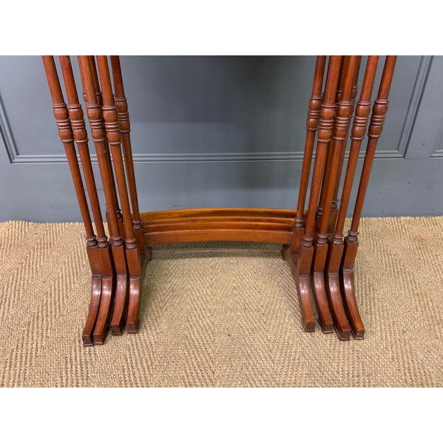 1900 - 1909 Inlaid Satinwood Nesting Tables, 1900, Set of 4 For Sale - Image 5 of 9