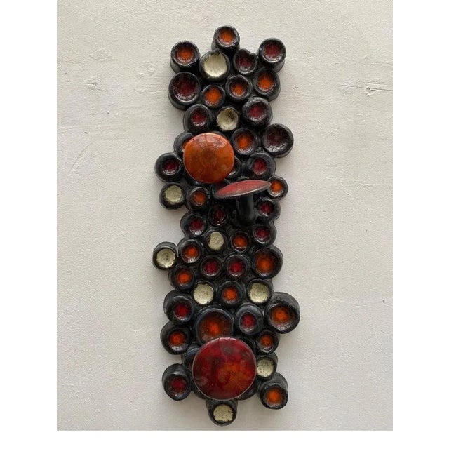 Abstract Ceramic Wall Sculpture from Perignem, Belgium For Sale - Image 12 of 15