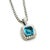 Metal 1990s David Yurman Blue Topaz Diamond Necklace 18" Sterling Silver Estate For Sale - Image 7 of 8
