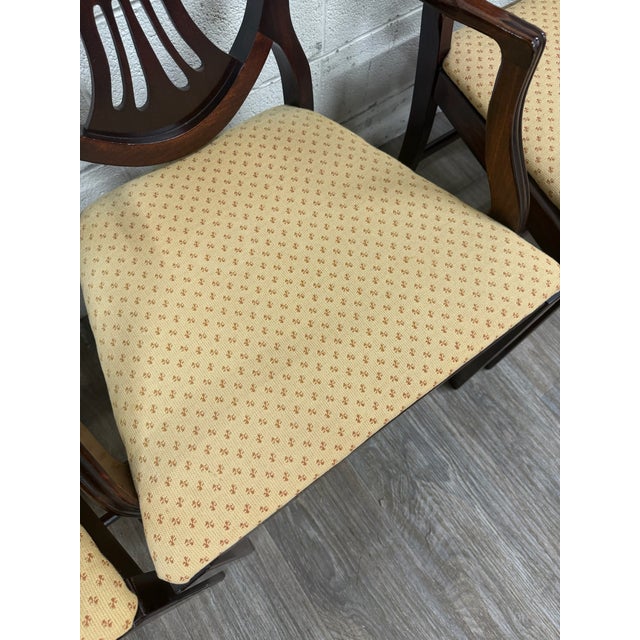 Antique Hepplewhite Duncan Phyfe Style Mahogany Dining Chairs - Set of 6 For Sale In Kansas City - Image 6 of 14