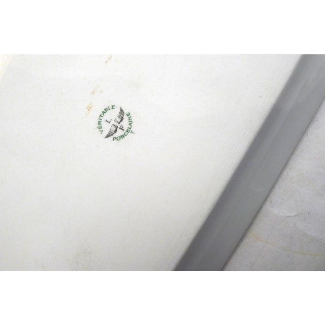 Art Deco Cake Plate with Floral Motif in Porcelain from Limoges, 1940s-1950s For Sale - Image 9 of 13
