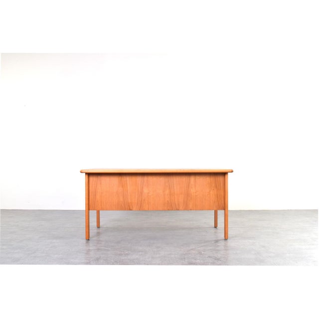 Brown Mid-Century Danish Teak Desk, 1970s For Sale - Image 8 of 18