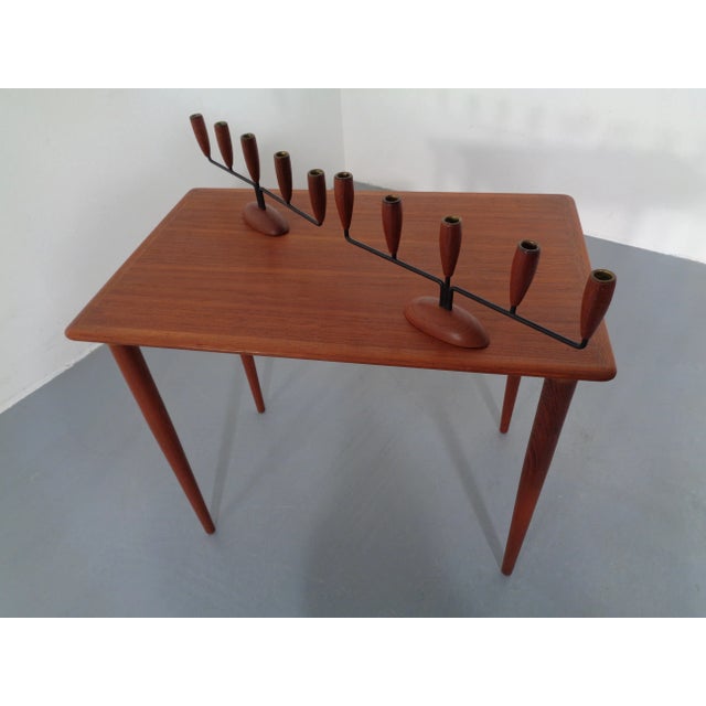 Black Danish Filigree Teak Candleholders, 1960s, Set of 2 For Sale - Image 8 of 15