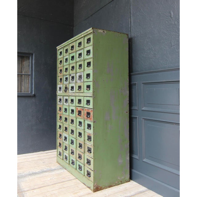 1920s Vintage Industrial Metal Drawer Cabinet, 1920s For Sale - Image 5 of 18