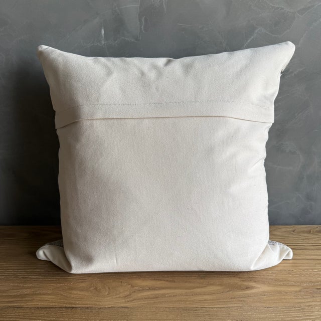 Linen Vintage Rug Pillow Cover With Stripes For Sale - Image 8 of 8