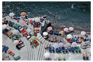 Slim Aarons, Positano Beach, Estate Stamped Photographic Print