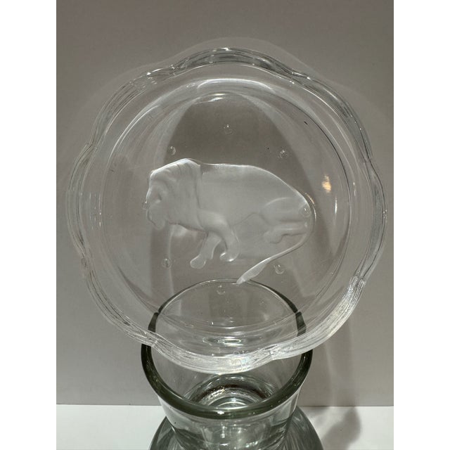 Vintage Clear Glass Zodiac Astrology Coasters With Frosted Designs - Set of 12 For Sale - Image 9 of 15