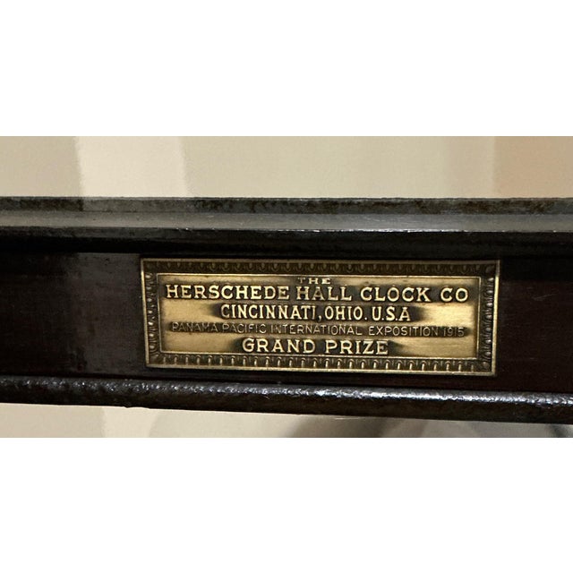 1915 Herschede Hall Walnut Grandfather Tall Clock 5 Chimes For Sale In Los Angeles - Image 6 of 10