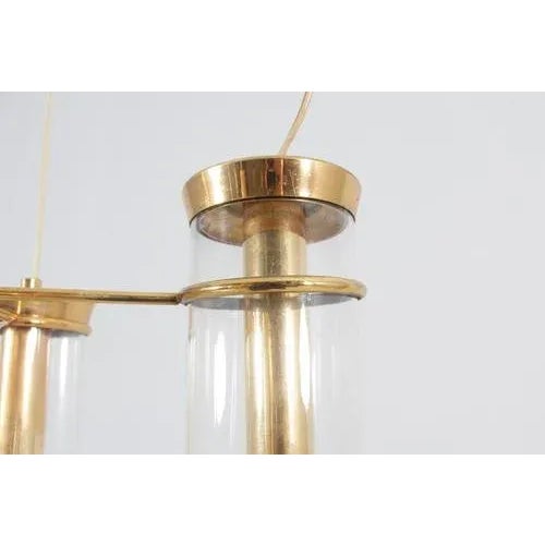 Mid-Century Modern Brass and Glass Suspension Lamp from Arredoluce Monza, Italy, 1960s For Sale - Image 6 of 18
