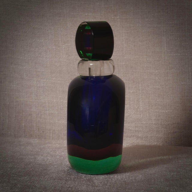 Mid-Century Modern Murano Glass Perfume Bottle, Italy, 1990s For Sale - Image 7 of 9