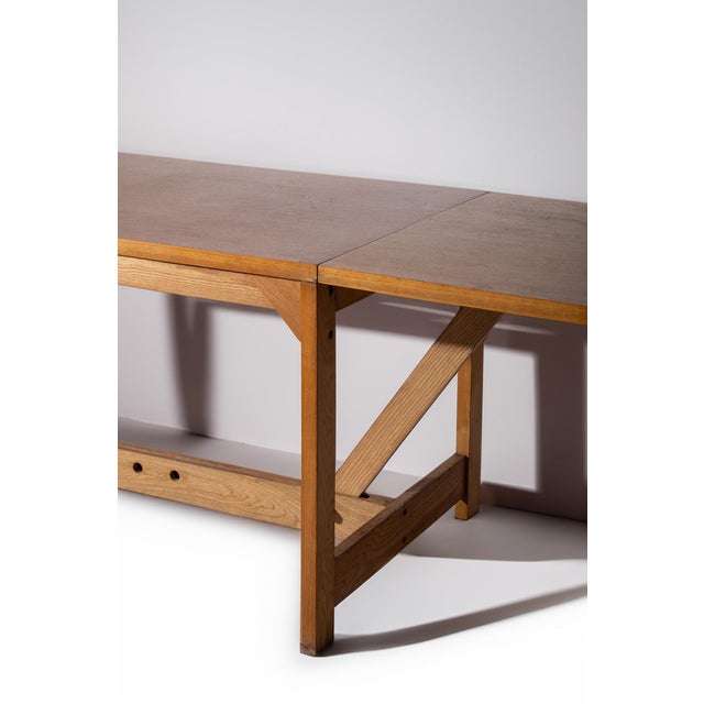 Extendable Ashwood Dining Table for Germa attributed to Werther Toffoloni and Piero Palange, 1970s For Sale - Image 3 of 14