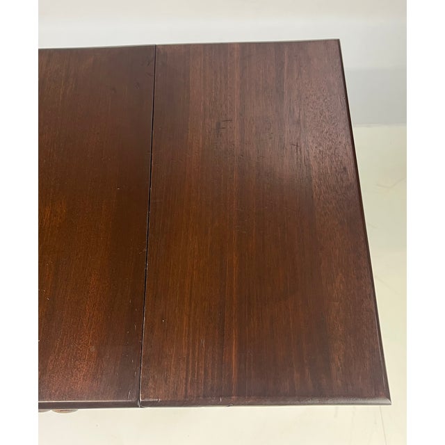 19th Century Empire Style Mahogany Drop-Leaf Work Table or Side Table For Sale - Image 15 of 18