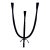 Brutalist Wrought Iron 3-Light Candelabra, Spanish Modern Style For Sale