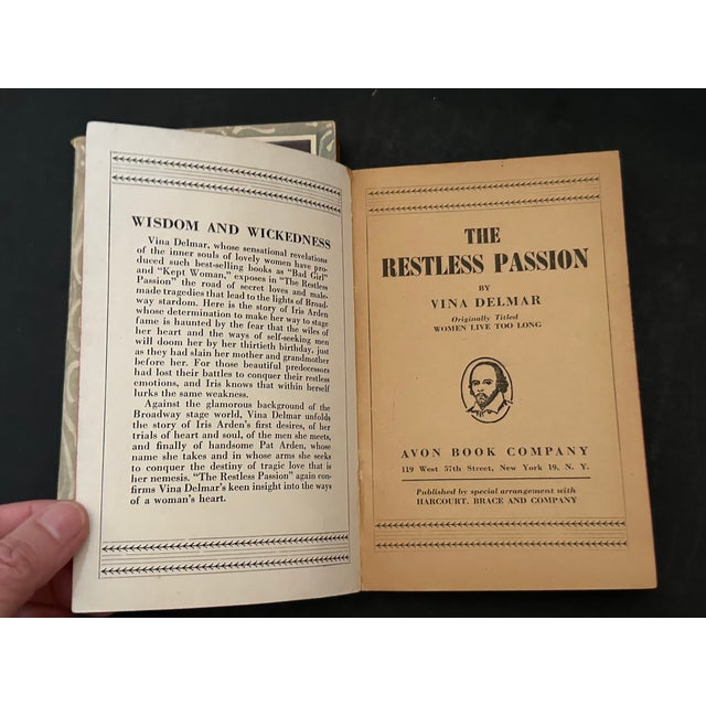 Decorative Pulp Fiction Book Set Vina Delmar Bad Girl For Sale - Image 15 of 18