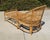 Tan Vintage Rattan Stick Wicker Art Deco Chaise With New Perennials Upholstery For Sale - Image 8 of 13
