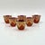 A set of six vintage italian liqueur or cordial cups by interglass, handmade from substantial 24% lead crystal and richly...