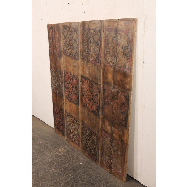 Italian Large Italian Painted Wood Panel, 19th C. For Sale - Image 3 of 11