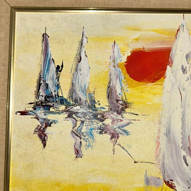 Bring the serene beauty of the sea into your home with this captivating abstract seascape by Kenneth Abendana Spencer....
